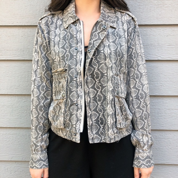 blanknyc snakeskin jacket